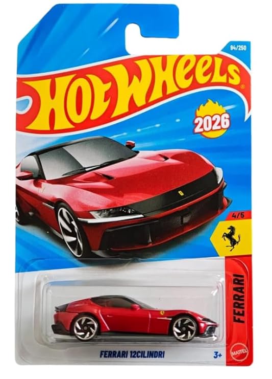 Hot Wheels Ferrari 12Cilindri Die-Cast Car – Red 1:64 Scale Collectible