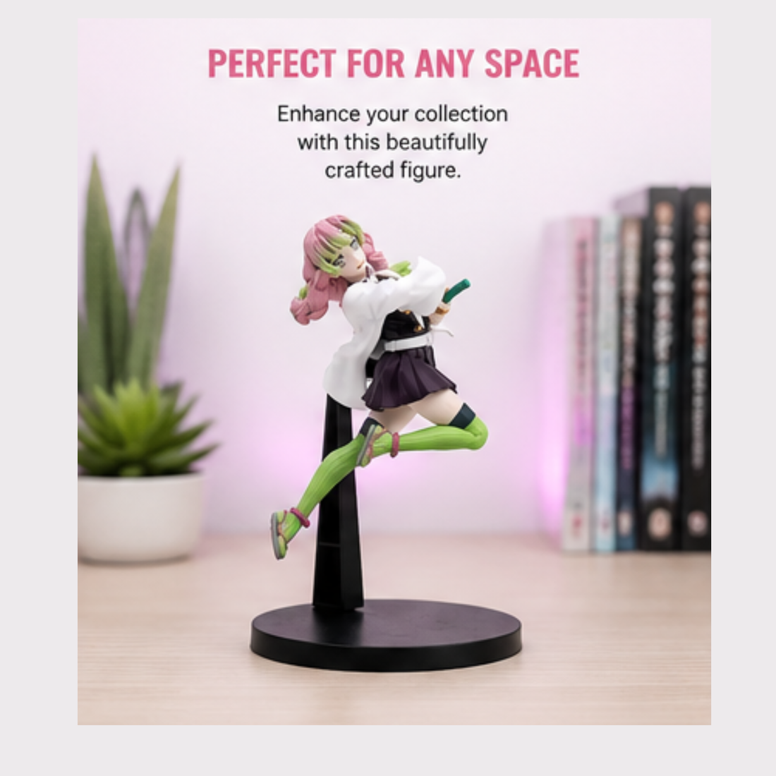 Mitsuri Kanroji Figure (19 cm) – Demon Slayer Anime Collectible Statue | Premium Display Toy