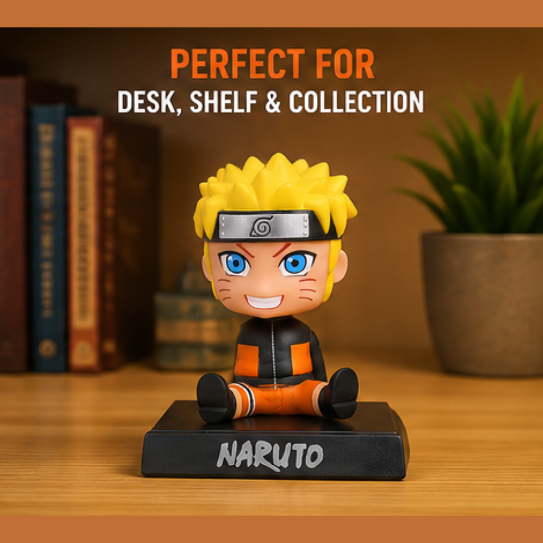 Naruto Chibi Sitting Figure Collectible Statue | Cute Anime Desk Decor | Premium PVC Action Figure for Fans & Collectors