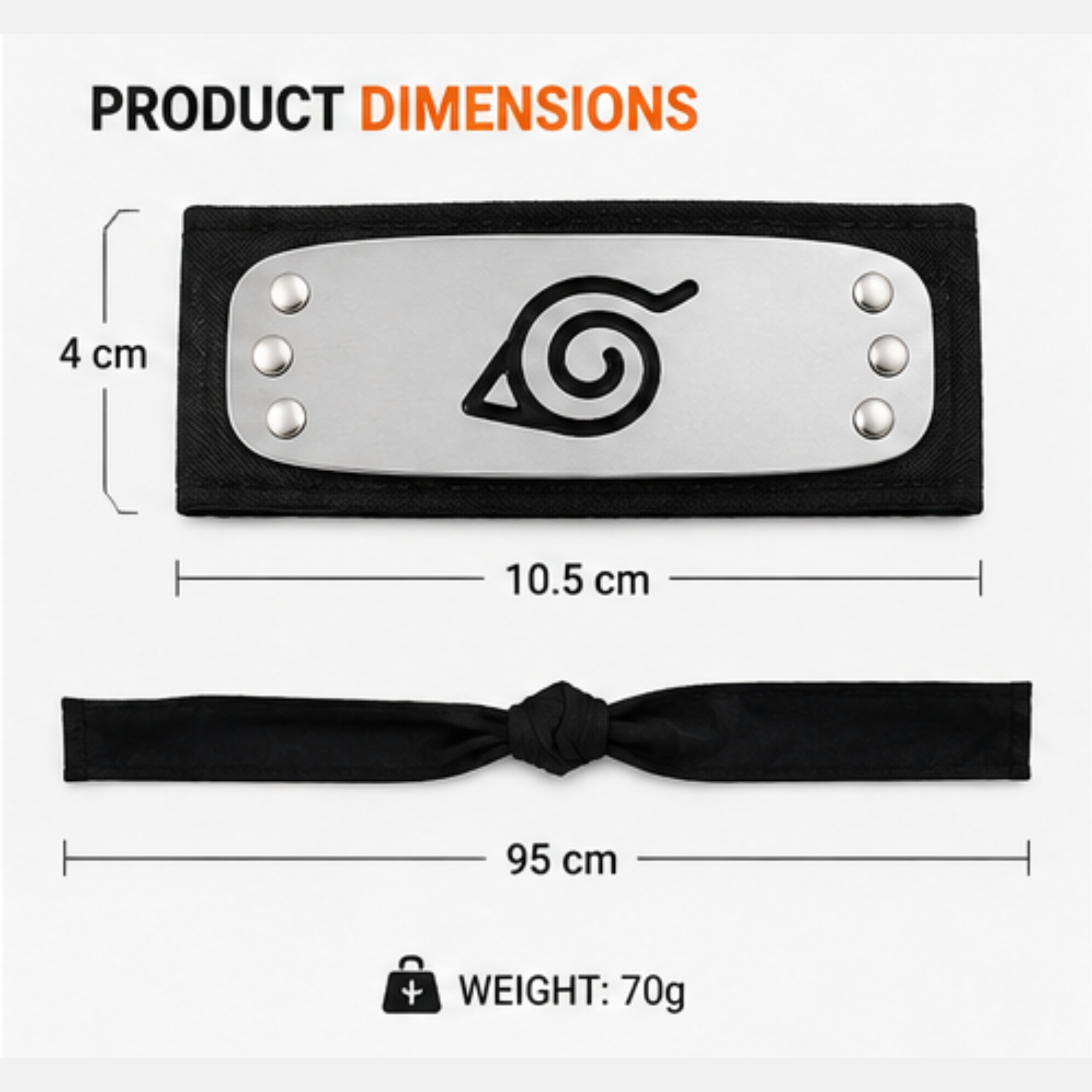 Naruto HeadNaruto Hidden Leaf Village Headband | Premium Metal Cosplay Forehead Protector | Anime Costume Accessoryband