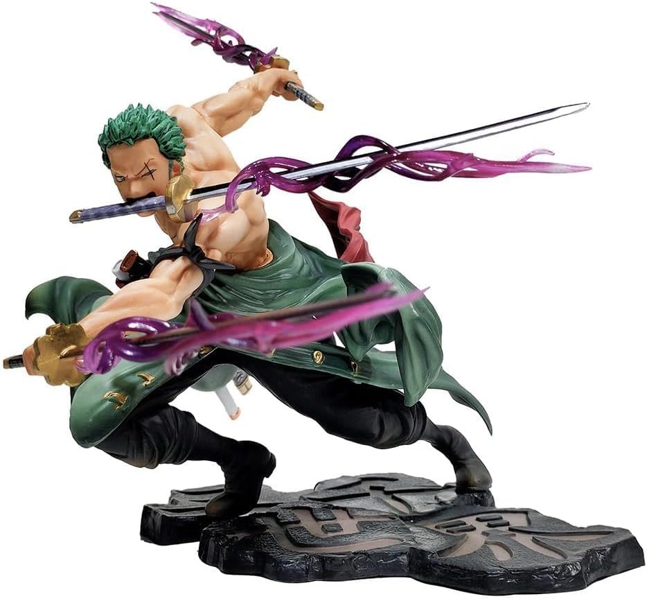 Zoro Action Figure, 2 Changeable Heads (19 CM)