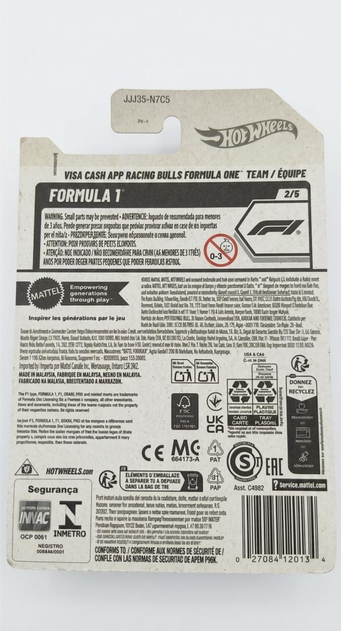 Hot Wheels Formula 1 Visa Cash App Racing Bulls F1 Die-Cast Car (1:64 Scale)