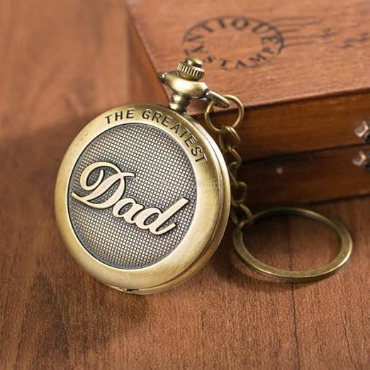 "The Greatest Dad" Embossed Watch Keychain