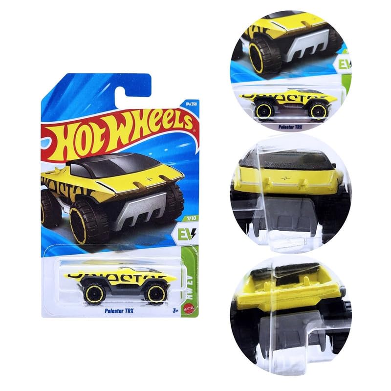 Hot Wheels Polestar TRX Die-Cast Car (Yellow) | 1:64 Scale Off-Road Electric Concept Vehicle | HW EV Series | Collectible Toy Car for Kids & Collectors