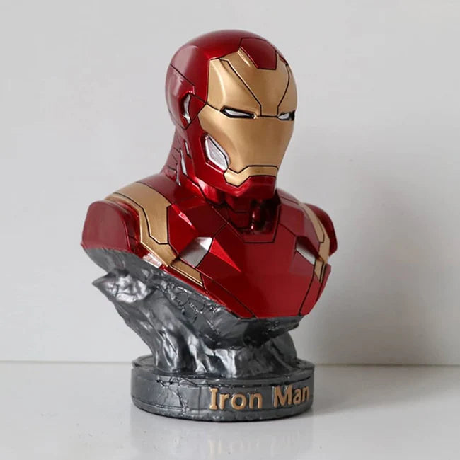 Iron Man Arc Reactor Bust Statue – Premium Superhero Collectible Desk Decor | Marvel-Inspired Resin Figure for Home & Office Display