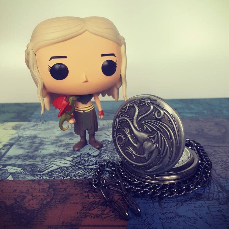 Targaryen Game of Thrones 3 Headed Dragon Watch Keychain