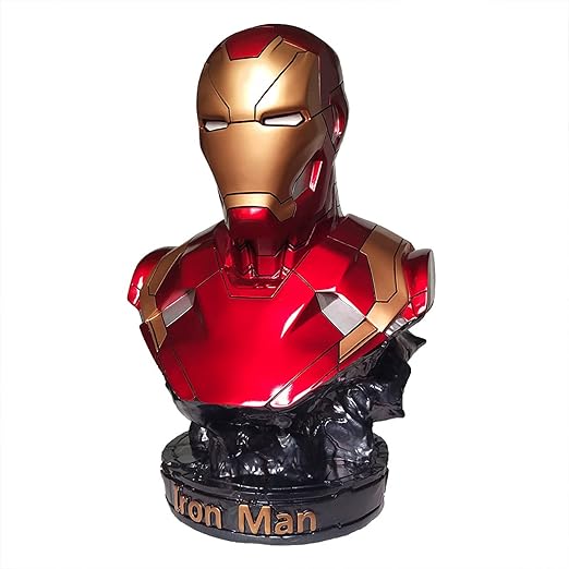 Iron Man Arc Reactor Bust Statue – Premium Superhero Collectible Desk Decor | Marvel-Inspired Resin Figure for Home & Office Display