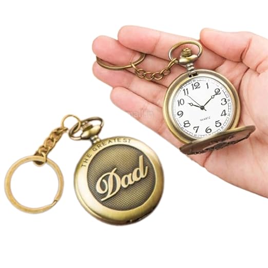 "The Greatest Dad" Embossed Watch Keychain