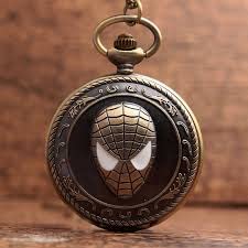 Spiderman Pocket Watch Keychain