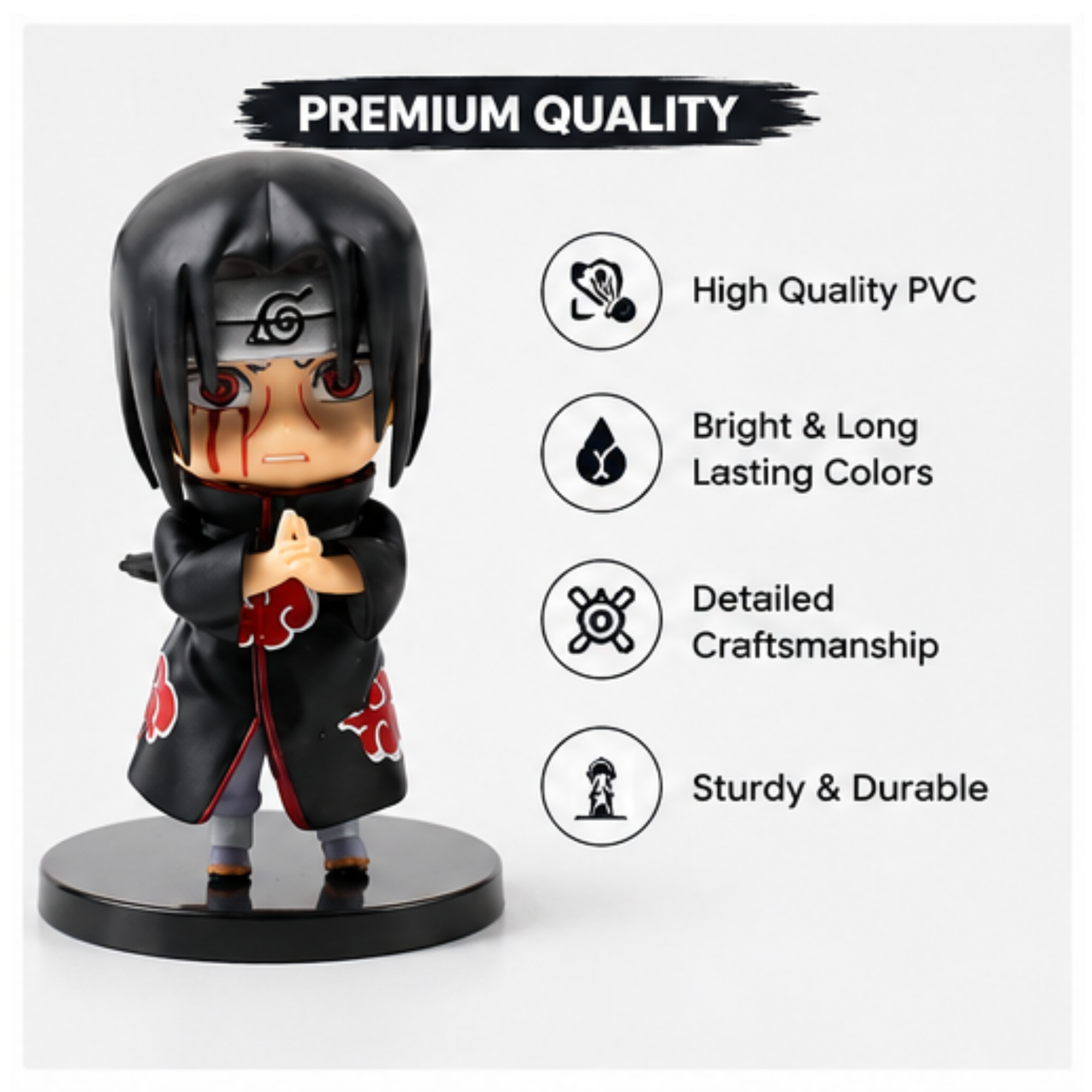 Naruto Mini Figure Set of 6 – Anime Character Collectibles | Premium Desk Display Toys (9-10 CM)