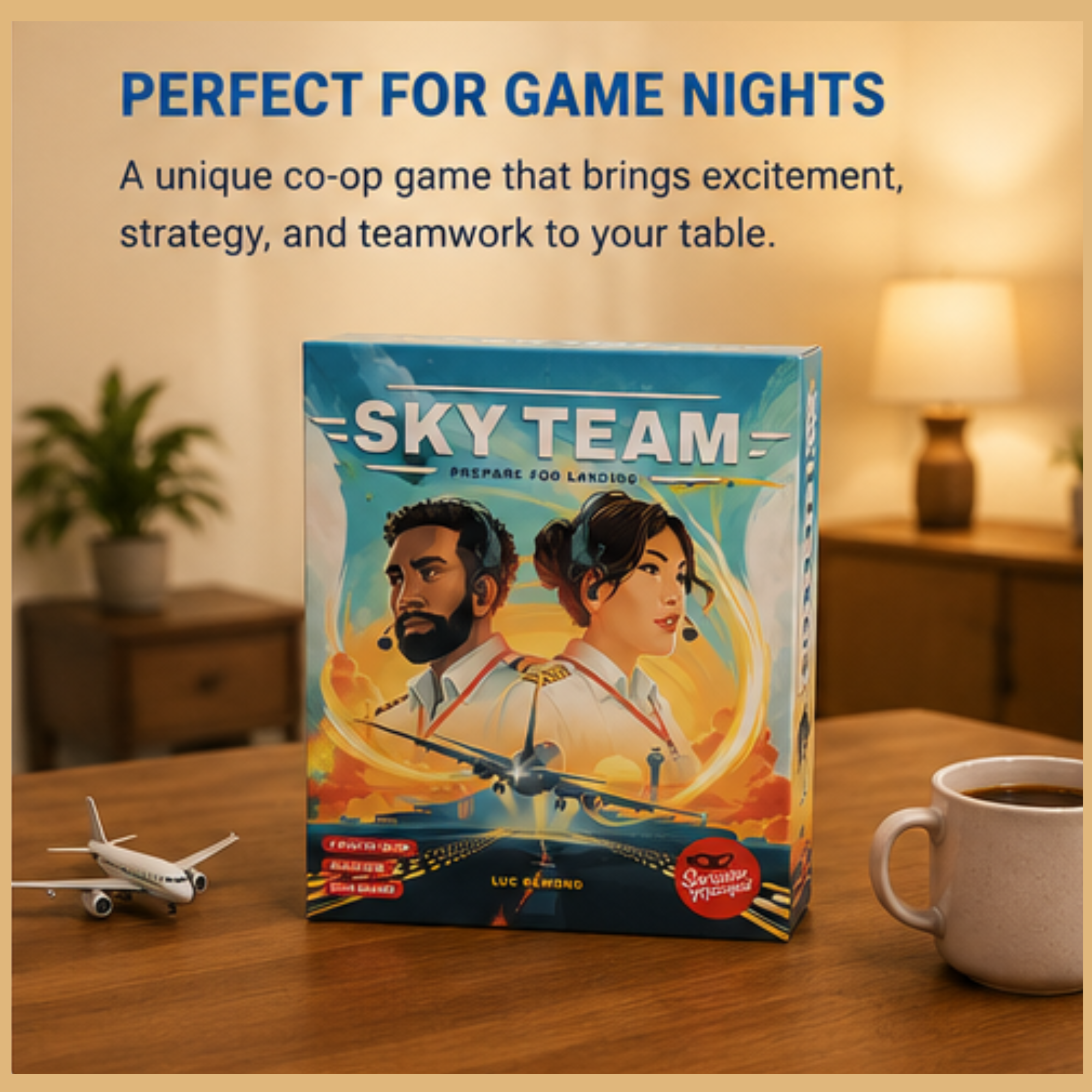 Sky Team: Prepare for Landing – Cooperative Aviation Strategy Board Game for 2 Players