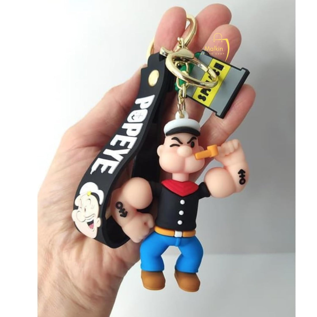 Popeye Silicon Keychain