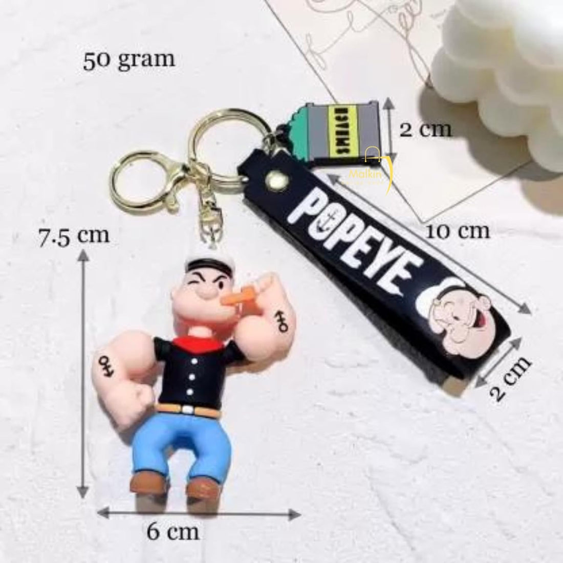 Popeye Silicon Keychain