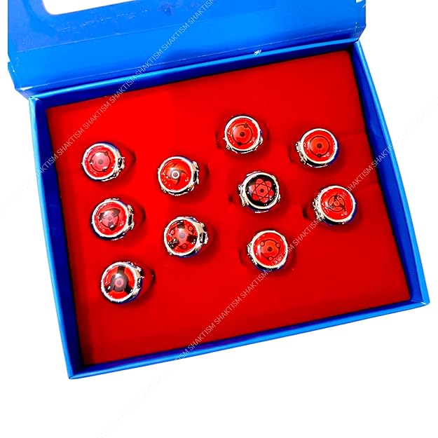 10 Pcs Naruto Akatsuki Ring Set
