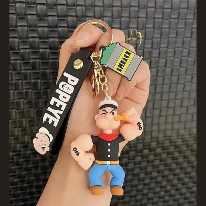 Popeye Silicon Keychain