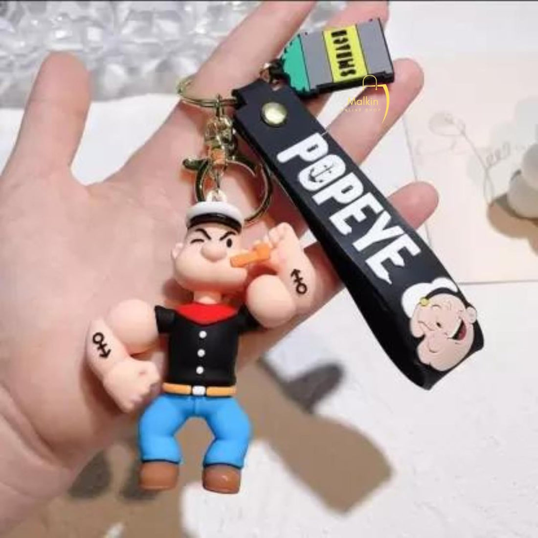 Popeye Silicon Keychain