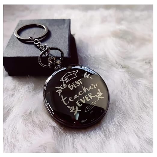 Teacher Embossed Watch Keychain