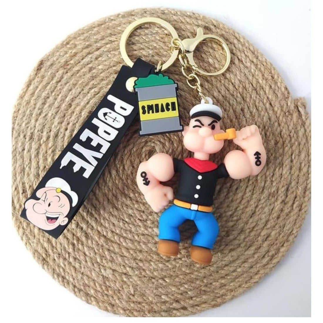 Popeye Silicon Keychain