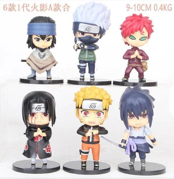 Naruto Mini Figure Set of 6 – Anime Character Collectibles | Premium Desk Display Toys (9-10 CM)
