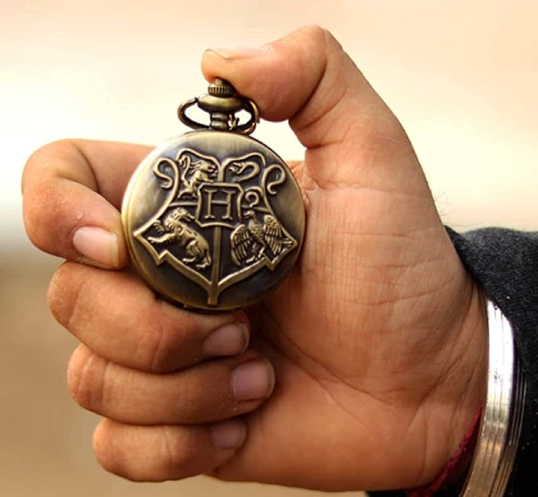 Vintage Harry Potter Metal Pocket Watch Keychain
