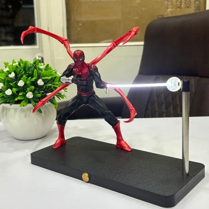 Spider-Man Magnetic Levitation LED Night Lamp | Floating Light Ball Desk Lamp | Superhero Collectible Table Lamp | Home & Office Decor | Gift for Marvel Fans