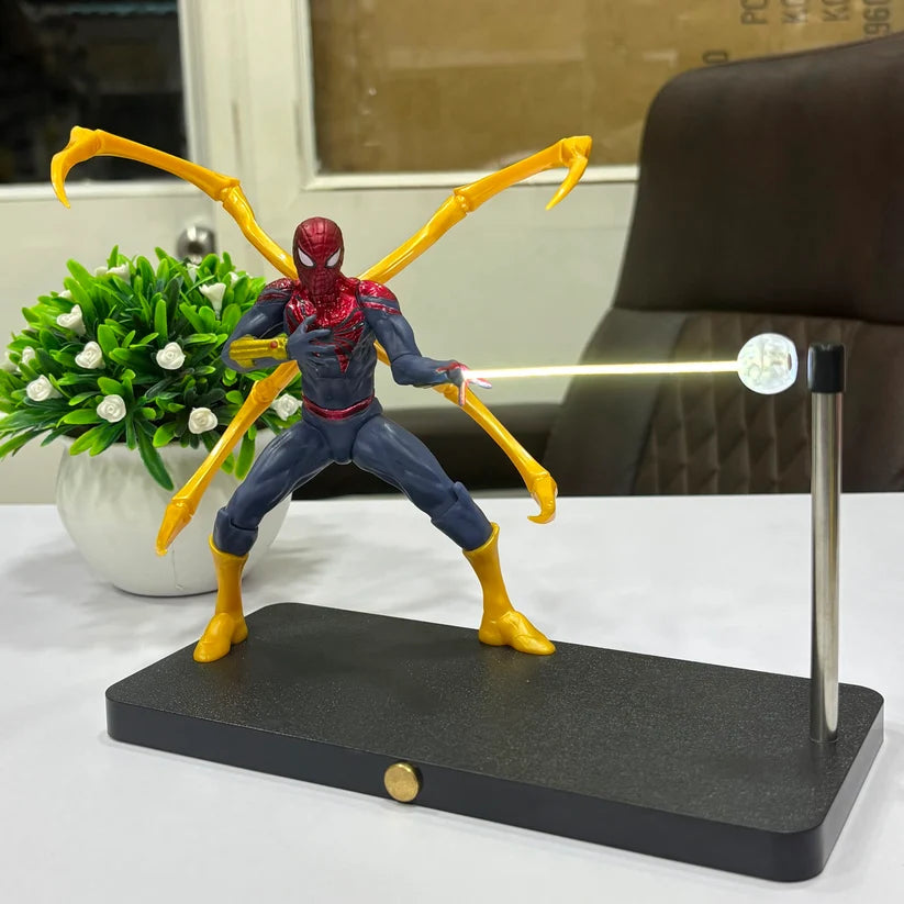 Spider-Man Magnetic Levitation LED Night Lamp | Floating Light Ball Desk Lamp | Superhero Collectible Table Lamp | Home & Office Decor | Gift for Marvel Fans