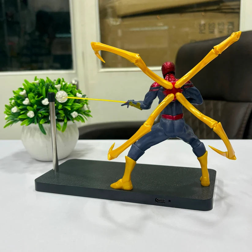 Spider-Man Magnetic Levitation LED Night Lamp | Floating Light Ball Desk Lamp | Superhero Collectible Table Lamp | Home & Office Decor | Gift for Marvel Fans